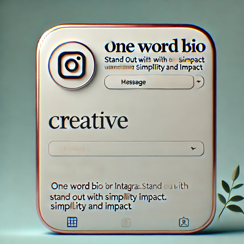 one word bio for Instagram